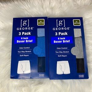 2- George 3 pack of boxer briefs. Size XL